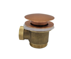 Caral clickwaste afvoerplug vrijstaand bad 1 1/2" geborsteld koper