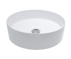 Wiesbaden Link waskom rond 40x12 cm keramiek mat wit