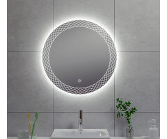 Deco spiegel rond met LED, dimbaar 60 cm