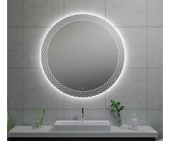 Deco spiegel rond met LED, dimbaar 100 cm