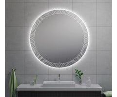 Deco spiegel rond met LED, dimbaar 120 cm