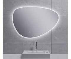 Uovo spiegel ovaal met LED, dimbaar en spiegelverwarming 80 cm