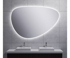 Uovo spiegel ovaal met LED, dimbaar en spiegelverwarming 150 cm