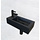 One Pack Mini-Rhea links fontein 360x180x90 mat-zwart