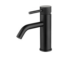 Wiesbaden Wiesbaden Ribbd wastafelmengkraan mat zwart