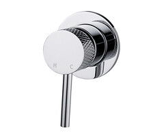 Wiesbaden Ribbd inbouw 1-weg douchemengkraan chroom