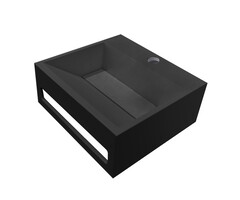 Wiesbaden Julia fontein Solid surface 30 x 28 x 12,5 cm mat zwart