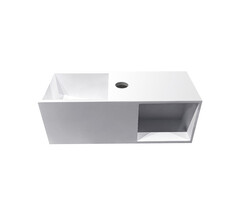 Wiesbaden Julia fontein Solid surface met nis 54 x 20 x 20 cm mat wit