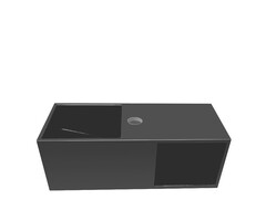 Wiesbaden Julia fontein Solid surface met nis 54 x 20 x 20 cm mat zwart