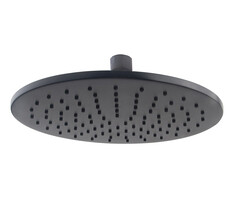 Caral hoofddouche rond 25 x 0,8 cm mat zwart