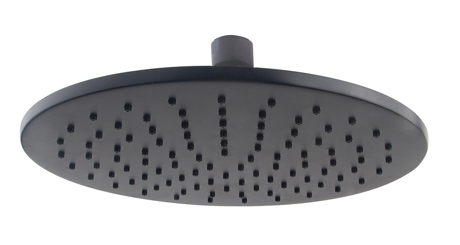 Wiesbaden Caral hoofddouche rond 25 x 0,8 cm mat zwart