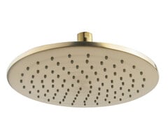 Caral hoofddouche rond 25 x 0,8 cm geborsteld messing