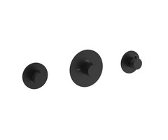 Wiesbaden Wiesbaden Dreams afbouwdeel thermostatische douchekraan met 2 stopkranen mat zwart