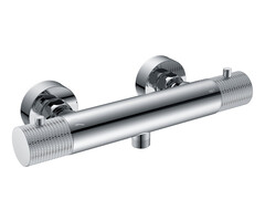 Wiesbaden Ribbd thermostatische douchemengkraan hartafstand 15 cm chroom