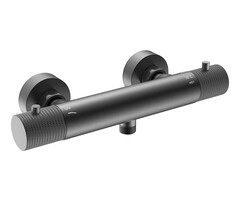 Wiesbaden Wiesbaden Ribbd thermostatische douchemengkraan hartafstand 15 cm gunmetal