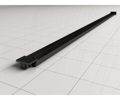Wiesbaden Horizon stabilisatiestang 120cm voor inloopdouche mat zwart