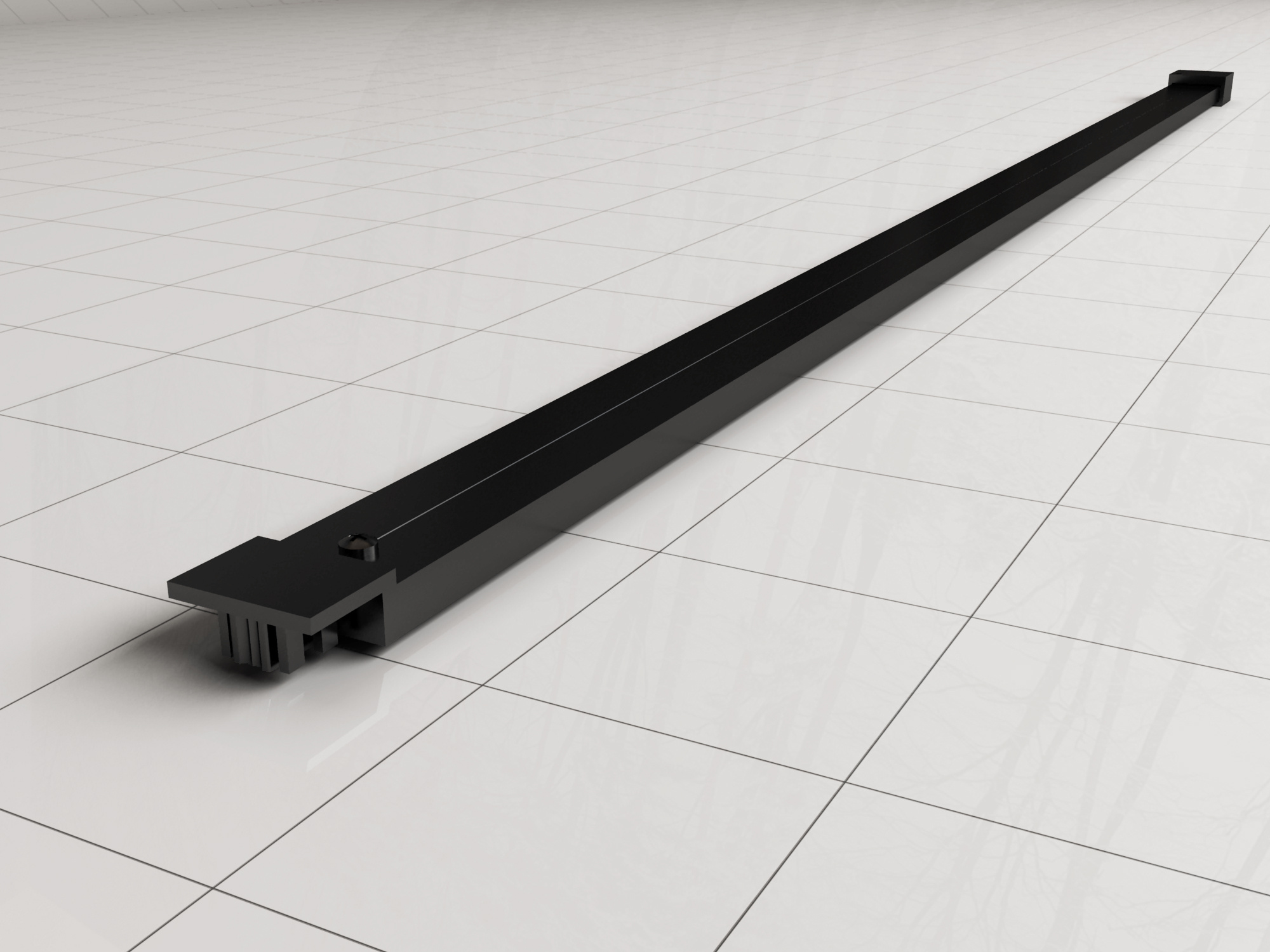 Wiesbaden Wiesbaden Horizon stabilisatiestang 120cm voor inloopdouche mat zwart