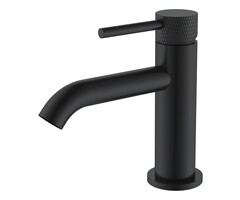 Ribbd fonteinkraan 1/2" mat zwart