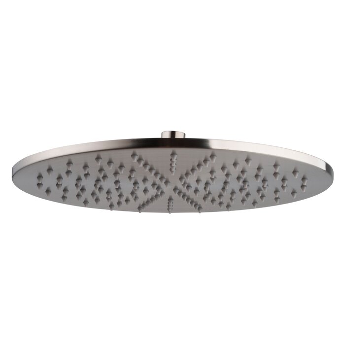 Caral hoofddouche rond 30 x 0,8 cm geborsteld staal