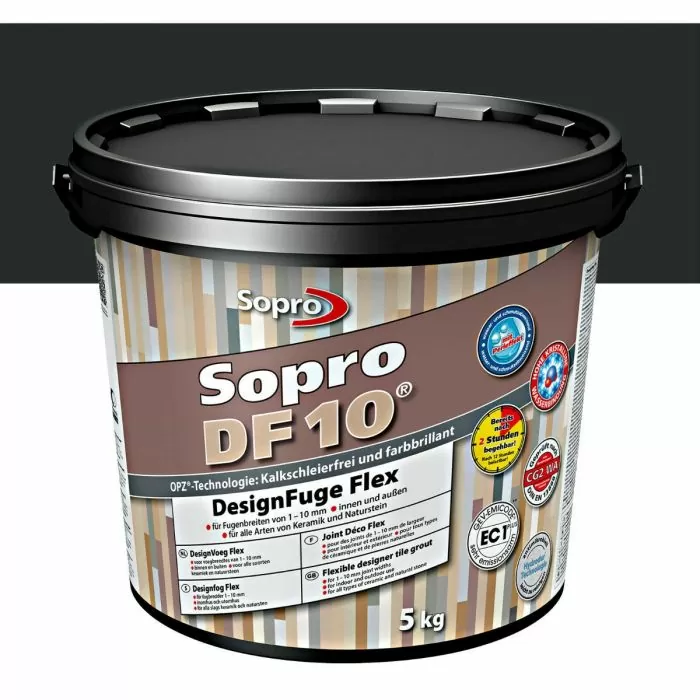 Sopro Voegmortel Sopro DF 10 Flexibel zwart nr. 90 5kg
