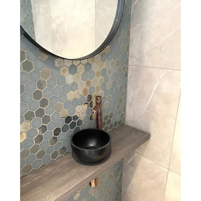 The Mosaic Factory Mozaiek Valencia Hexagon Turquoise 4,3x5,0