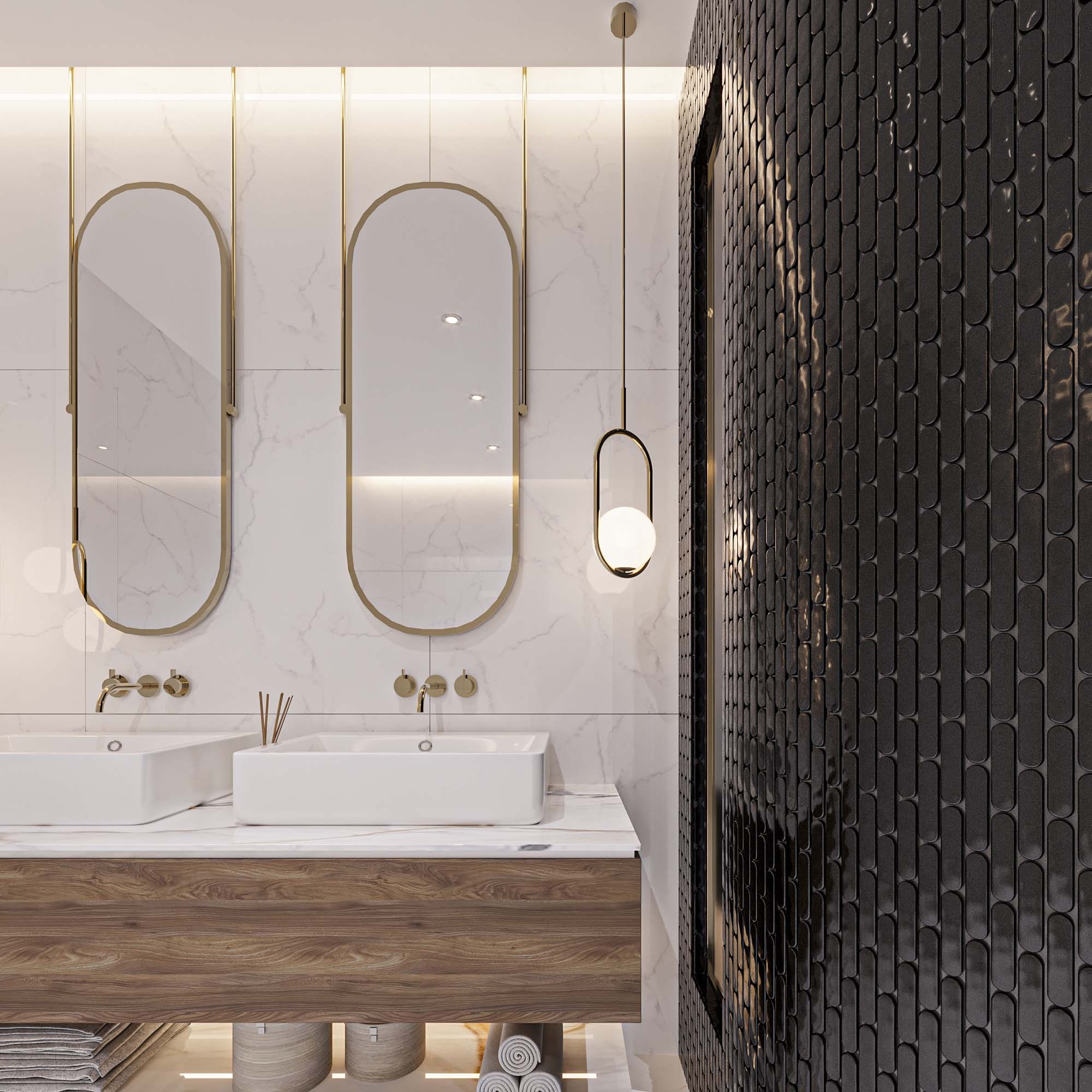 The Mosaic Factory Mozaiek Sevilla Ovalen Vinger Zwart 2,3x9,8