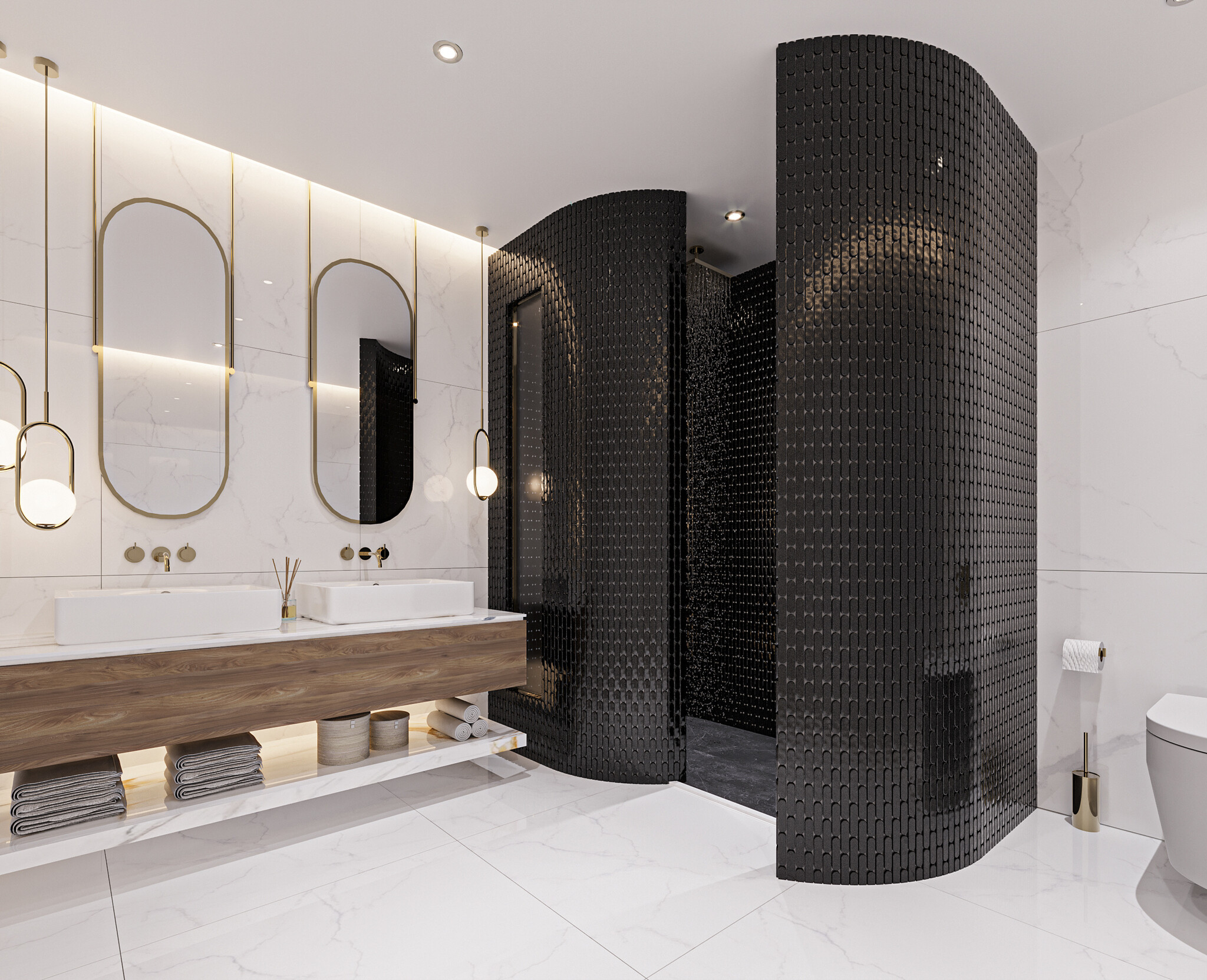 The Mosaic Factory Mozaiek Sevilla Ovalen Vinger Zwart 2,3x9,8