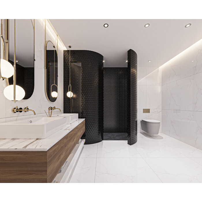 The Mosaic Factory Mozaiek Sevilla Ovalen Vinger Zwart 2,3x9,8