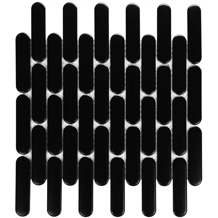 The Mosaic Factory Mozaiek Sevilla Ovalen Vinger Zwart 2,3x9,8