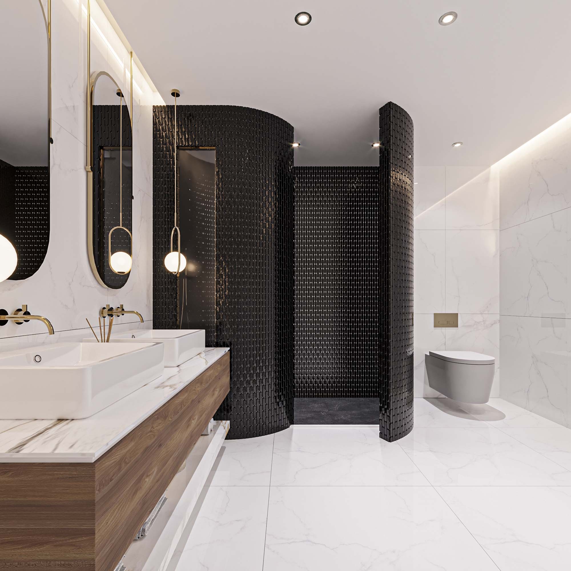 The Mosaic Factory Mozaiek Sevilla Ovalen Vinger Zwart 2,3x9,8