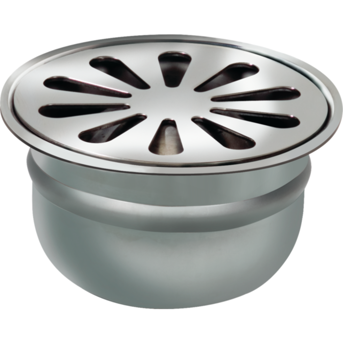 Plieger Van den Berg vloerput RVS rond