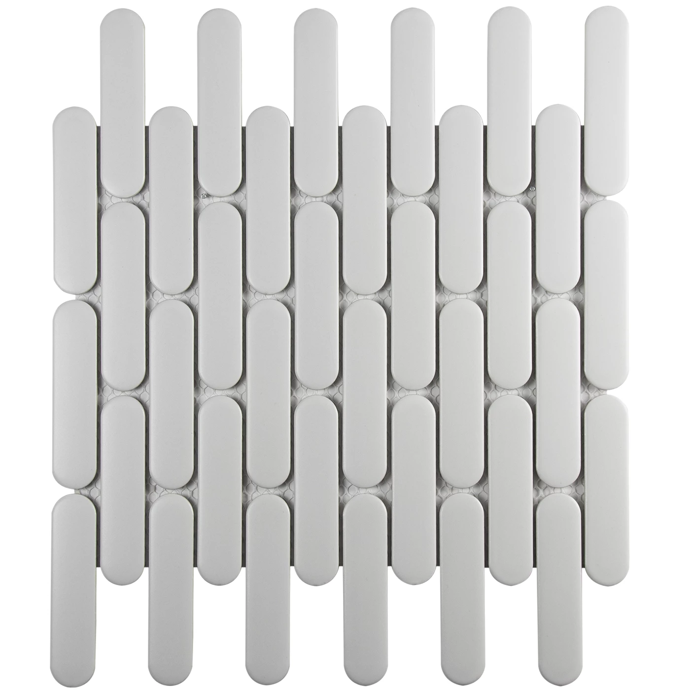 The Mosaic Factory Mozaiek Sevilla Ovalen Vinger Wit Mat 2,3x9,8