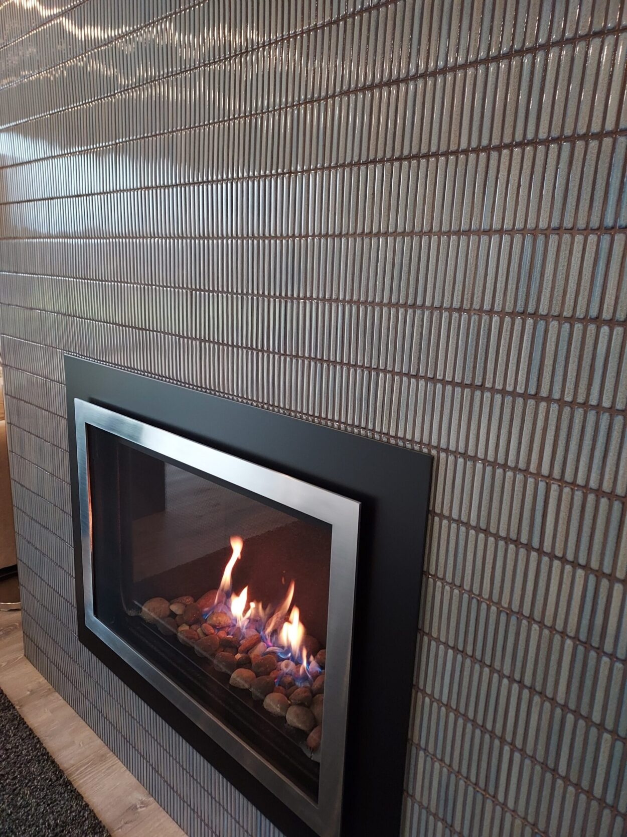 The Mosaic Factory Mozaiek Sevilla Kit-Kat mini's Grijs - Blauw spikkel 1,2x9,2