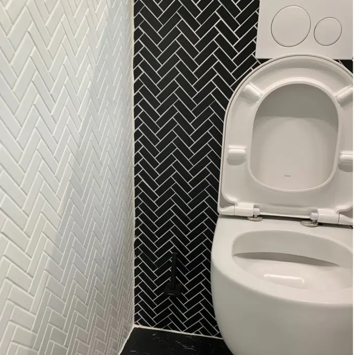 The Mosaic Factory Mozaiek Paris Visgraat Zwart 2,3x7,3