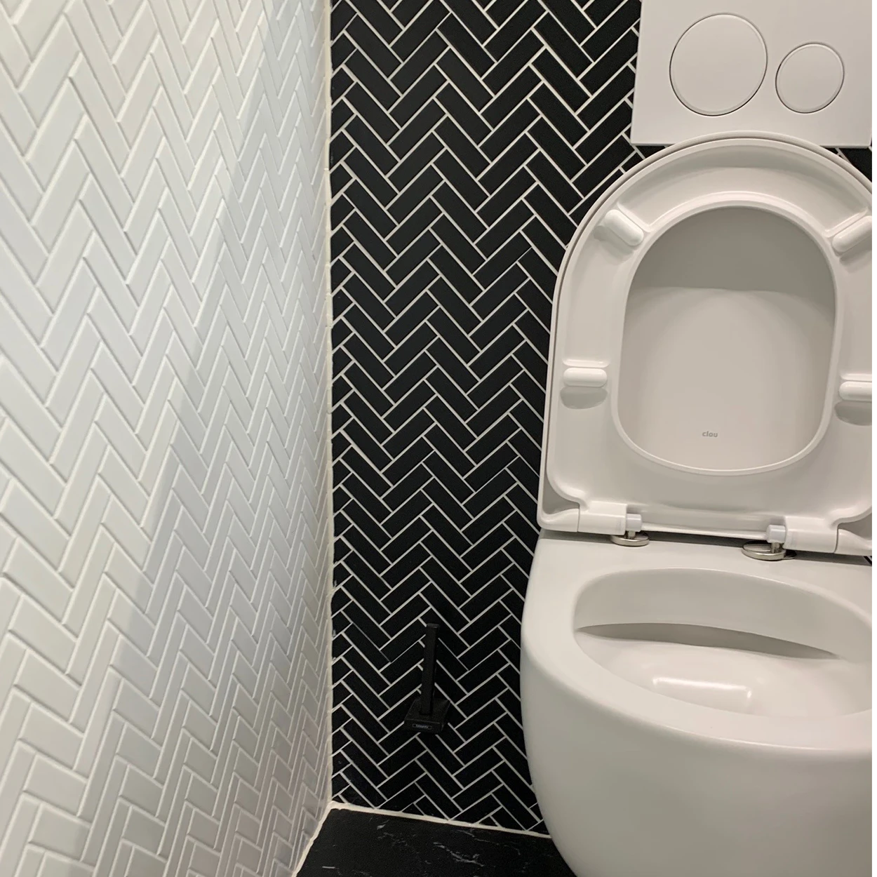 The Mosaic Factory Mozaiek Paris Visgraat Zwart 2,3x7,3