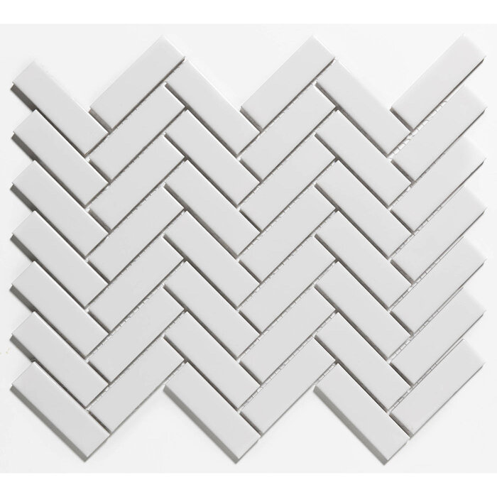 The Mosaic Factory Mozaiek Paris Visgraat Extra Wit 2,3x7,3