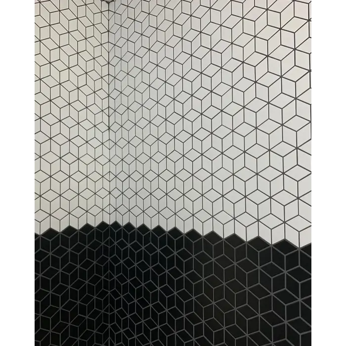 The Mosaic Factory Mozaiek Paris Cubic Zwart 4,8x8,1