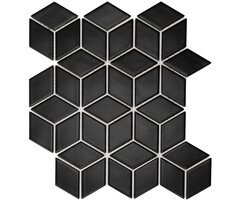 The Mosaic Factory Mozaiek Paris Cubic Zwart 4,8x8,1