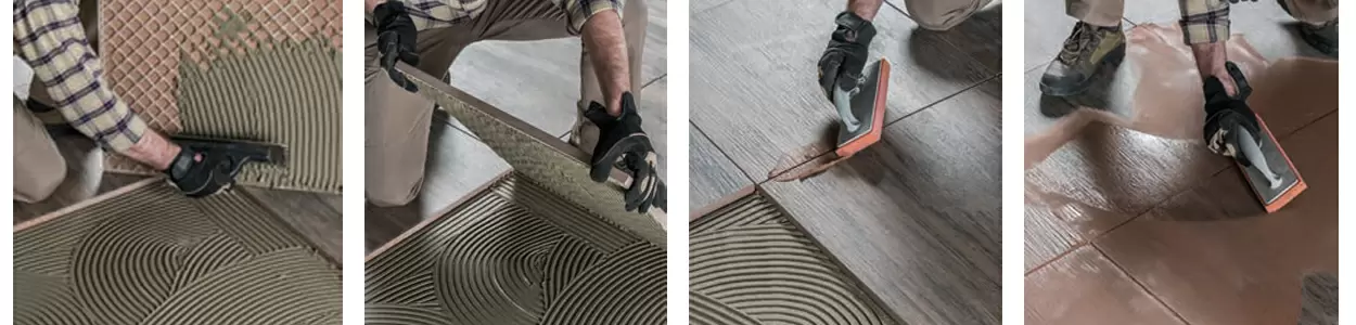 Terrastegels leggen op beton