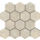 Stoneland Ivory mozaiek hexagon op net van 29x27cm