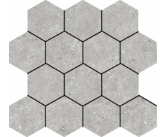 Baldocer Cerámica Stoneland Pearl mozaiek hexagon op net van 29x27cm