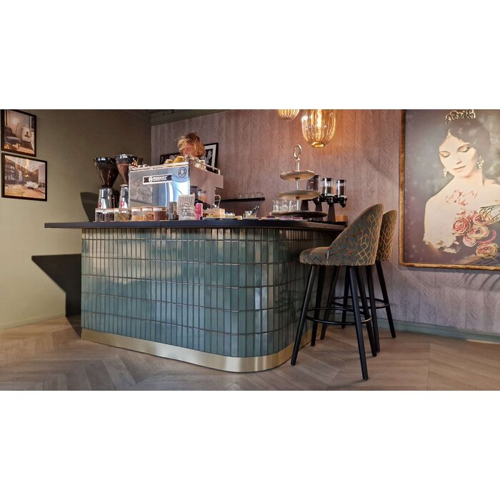 The Mosaic Factory Mozaiek Barcelona Rechthoek Glanzend Forest Green 4,5x1,5