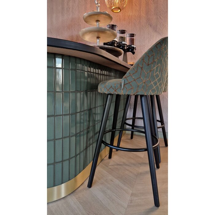 The Mosaic Factory Mozaiek Barcelona Rechthoek Glanzend Forest Green 4,5x1,5