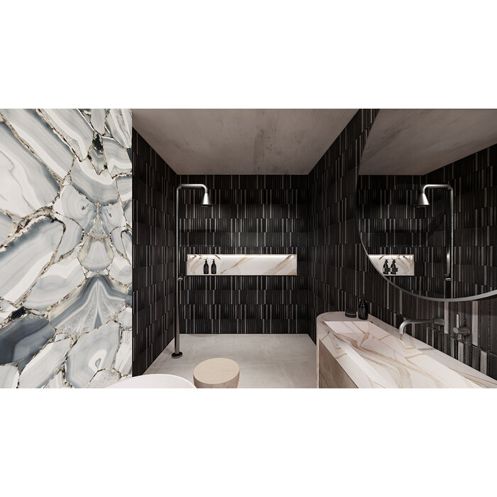 The Mosaic Factory Mozaiek Sevilla Kit-Kat Carbon Shades of Gray 2,0x1,5