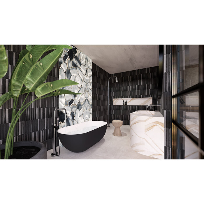 The Mosaic Factory Mozaiek Sevilla Kit-Kat Carbon Shades of Gray 2,0x1,5