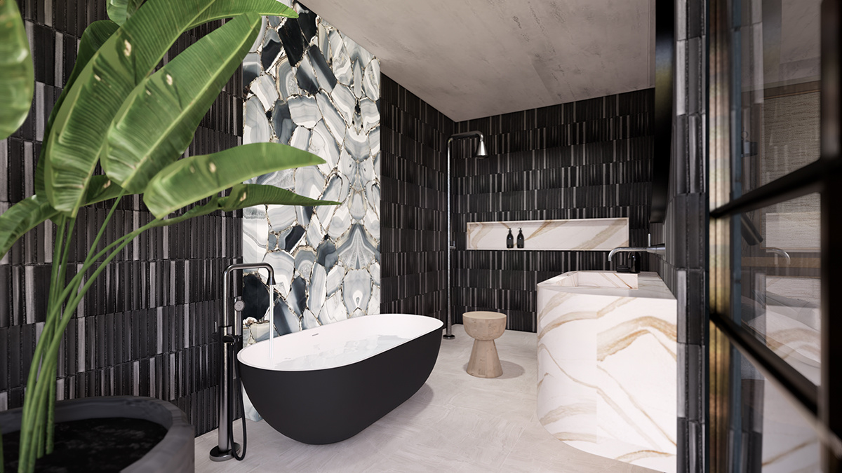 The Mosaic Factory Mozaiek Sevilla Kit-Kat Carbon Shades of Gray 2,0x1,5