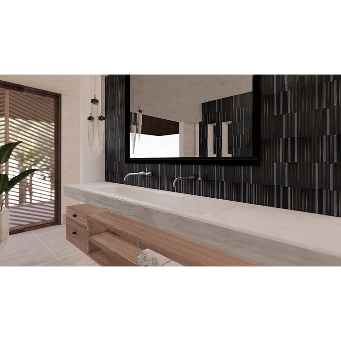 The Mosaic Factory Mozaiek Sevilla Kit-Kat Carbon Shades of Gray 2,0x1,5