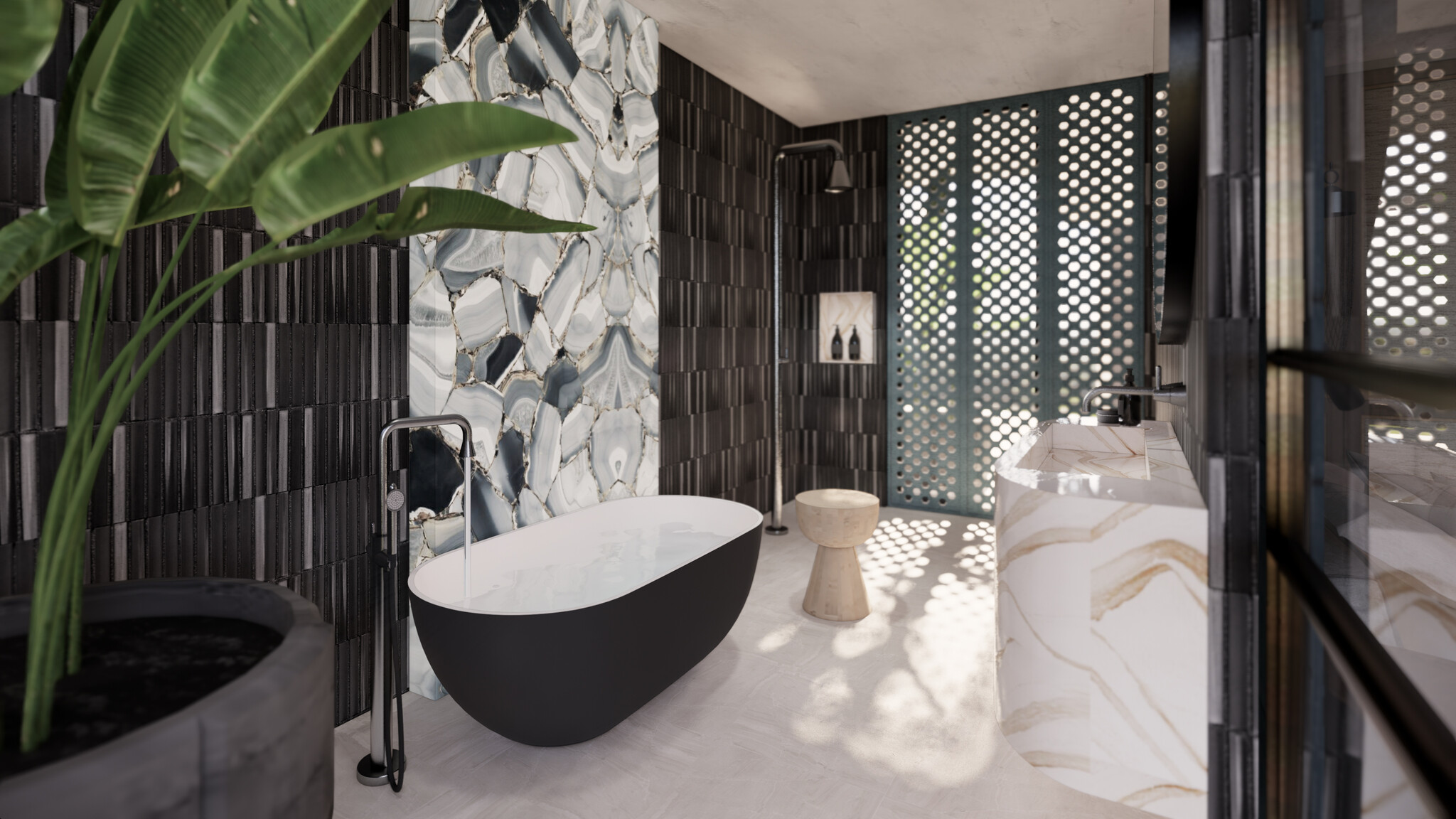 The Mosaic Factory Mozaiek Sevilla Kit-Kat Carbon Shades of Gray 2,0x1,5