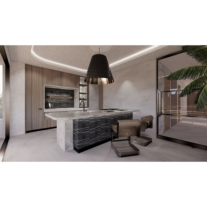 The Mosaic Factory Mozaiek Sevilla Kit-Kat Carbon Shades of Gray 2,0x1,5