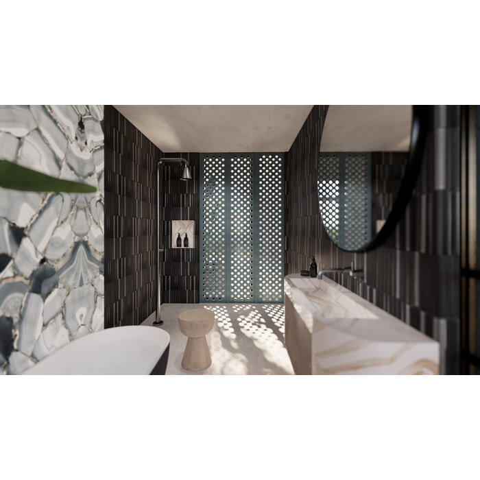 The Mosaic Factory Mozaiek Sevilla Kit-Kat Carbon Shades of Gray 2,0x1,5